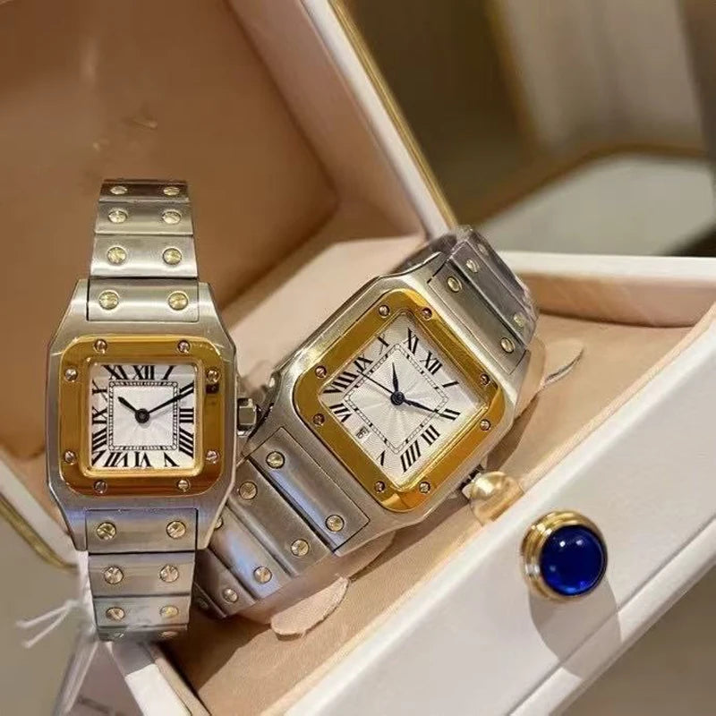 Fashion Brand Wrist Watches Woman Girl Ladies 29mm 26mm Square Good Quality Steel Metal Band Japanese Quartz Luxury Clock CT115