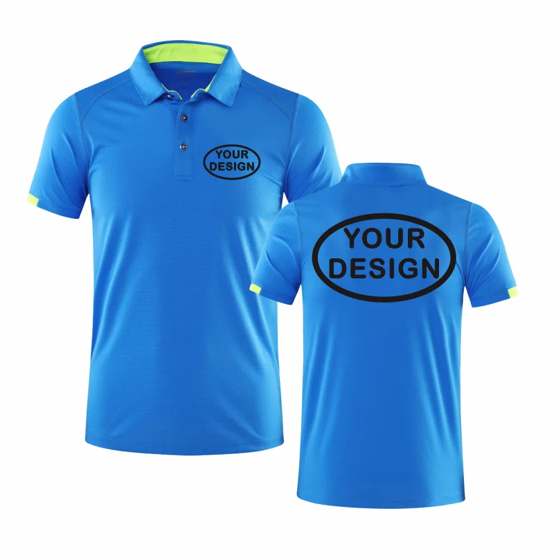 Summer Quick Drying POLO Shirt Logo Custom Printing Embroidery Golf Custom Your Logo Sports T-shirt Top