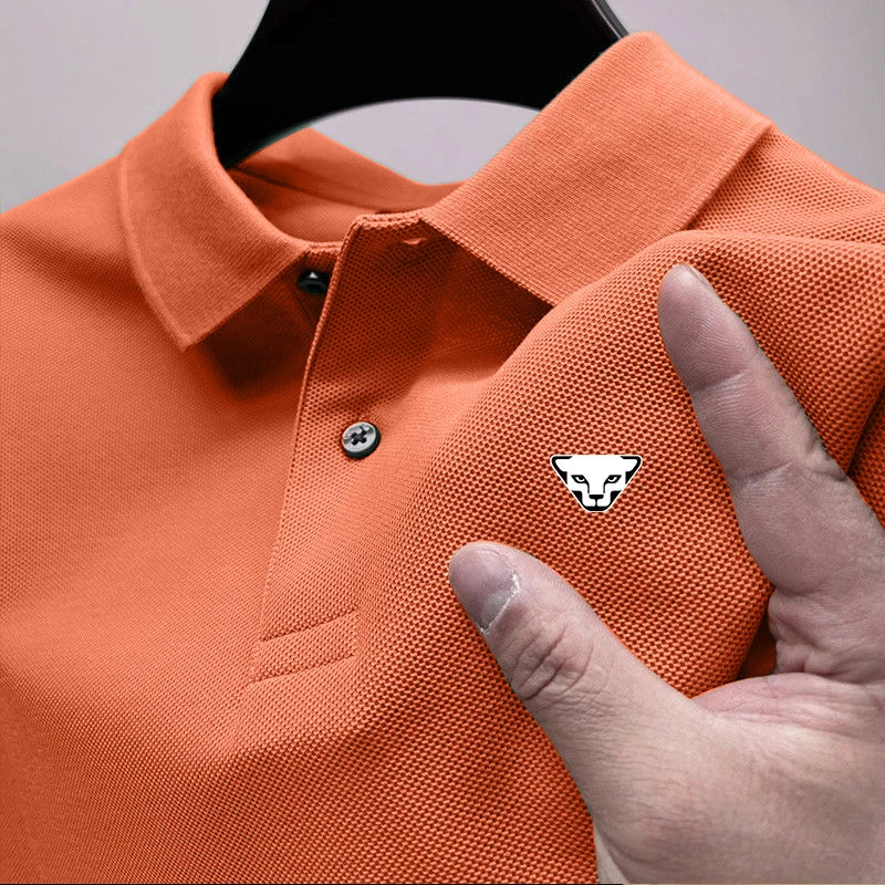 Men's Fashion Solid Color Short Sleeve Polo Shirt Summer Breathable Comfortable Top Urban Fashion Short Sleeve Clothing