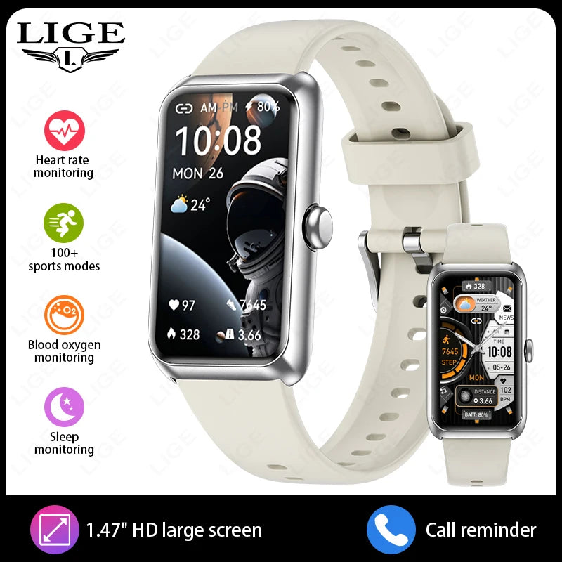 2025 Fitness Tracker Watches for Women Men with Heart Rate Monitor Sleep Tracker IP68 Waterproof Pedometer 1.47" Smart Watch Man