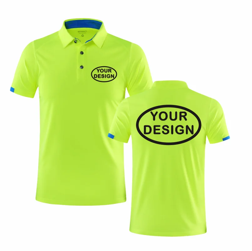 Summer Quick Drying POLO Shirt Logo Custom Printing Embroidery Golf Custom Your Logo Sports T-shirt Top