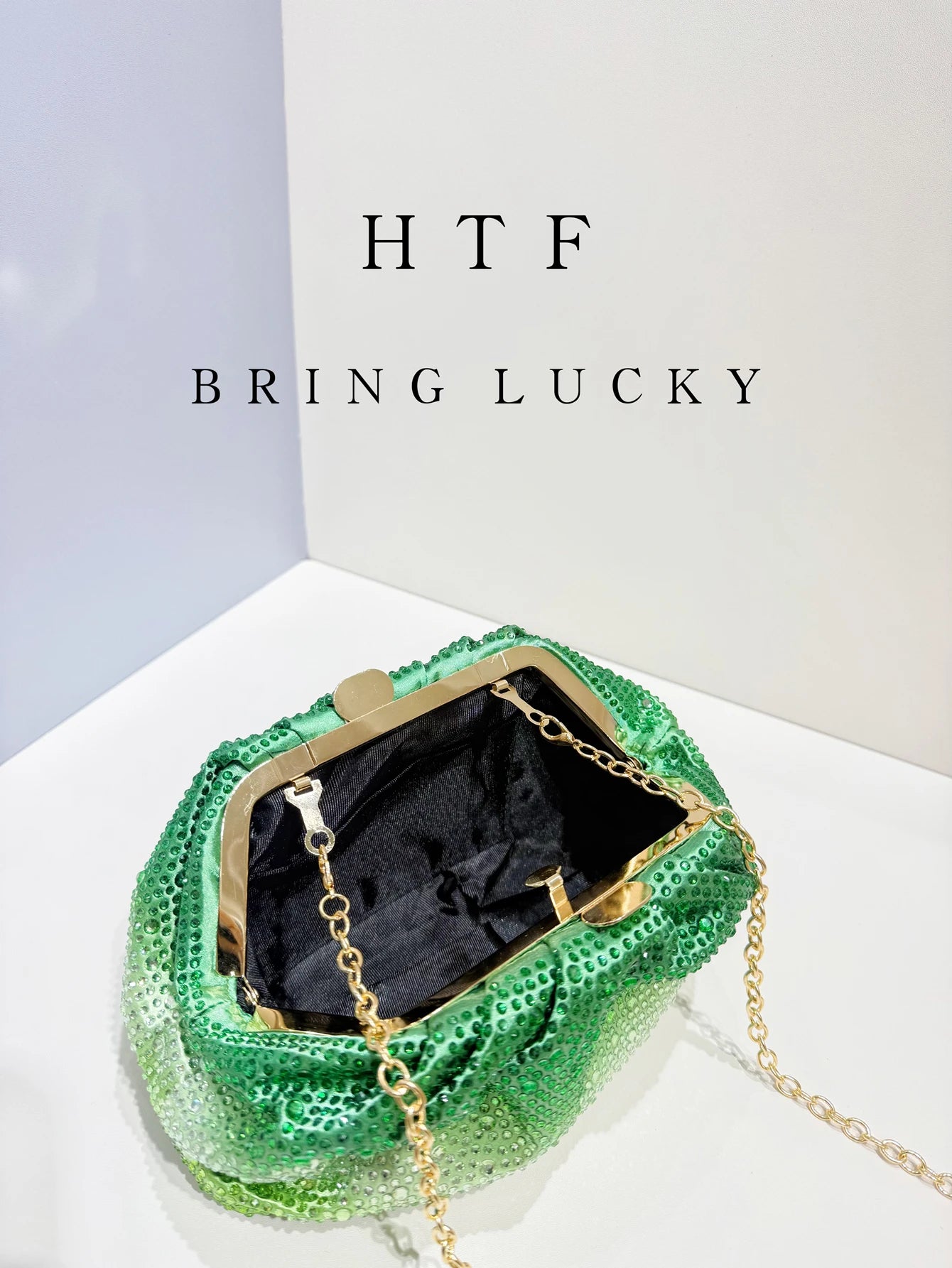 Handle Rhinestones Diamond Evening Clutch Bag Women Handbag Wedding Party Bling Bucket Purse Shoulder Bag  Holiday For Lady Bag