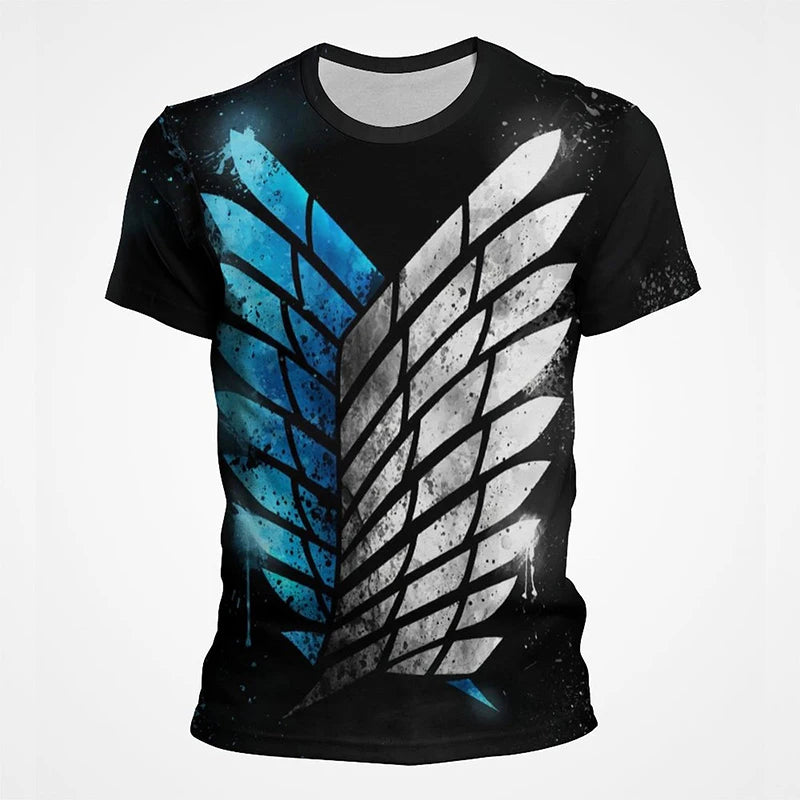 Attack on Titan 3D Print T-Shirts Men Women Casual Fashion Anime Short Sleeve Oversized T Shirt Harajuku Tees Tops Male Clothing