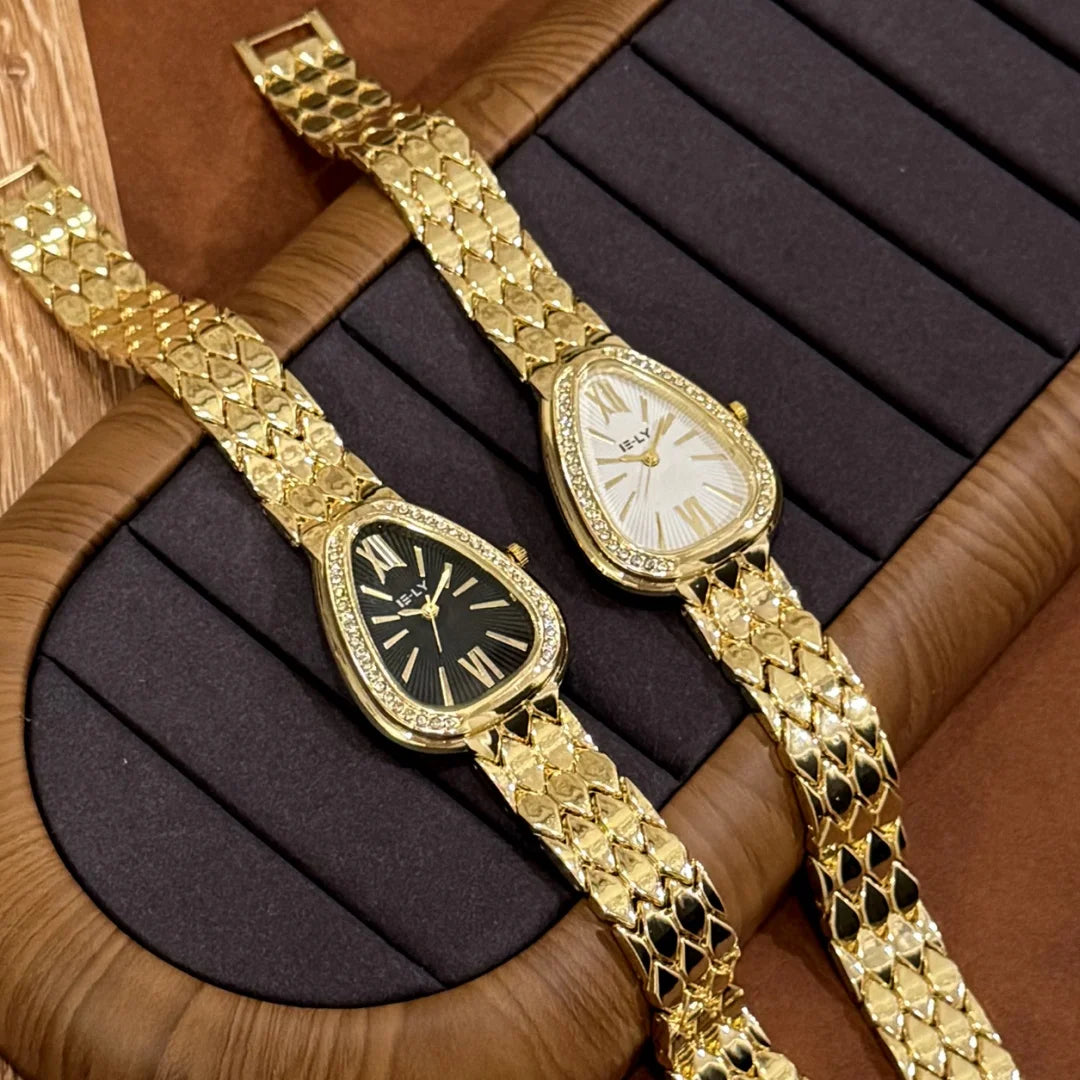 Luxury Women Watches Brand Quartz Fashion Ladies Snake Rhinestones Wristwatch Girls Gifts Elegant Clock Relogio Feminino