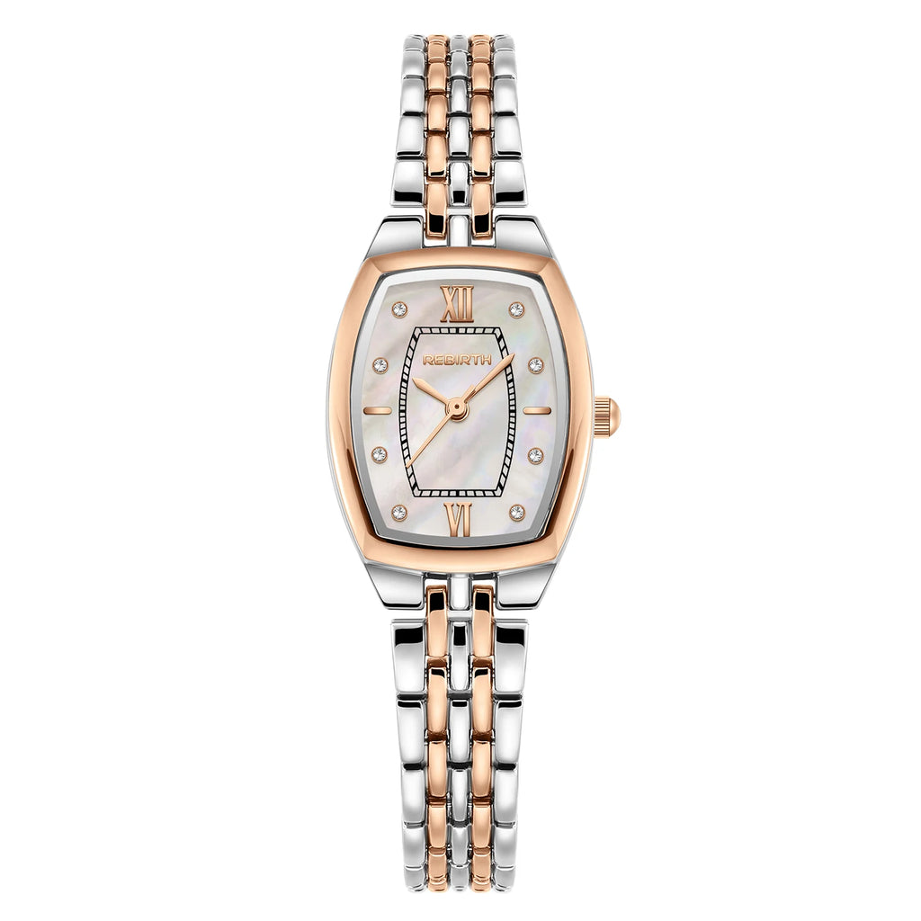 Elegant and Versatile Stainless Steel Strap Business Simple Barrel-Shaped Quartz Watch as a Gift