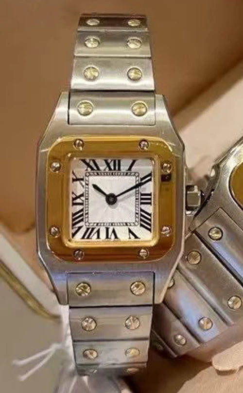 Fashion Brand Wrist Watches Woman Girl Ladies 29mm 26mm Square Good Quality Steel Metal Band Japanese Quartz Luxury Clock CT115