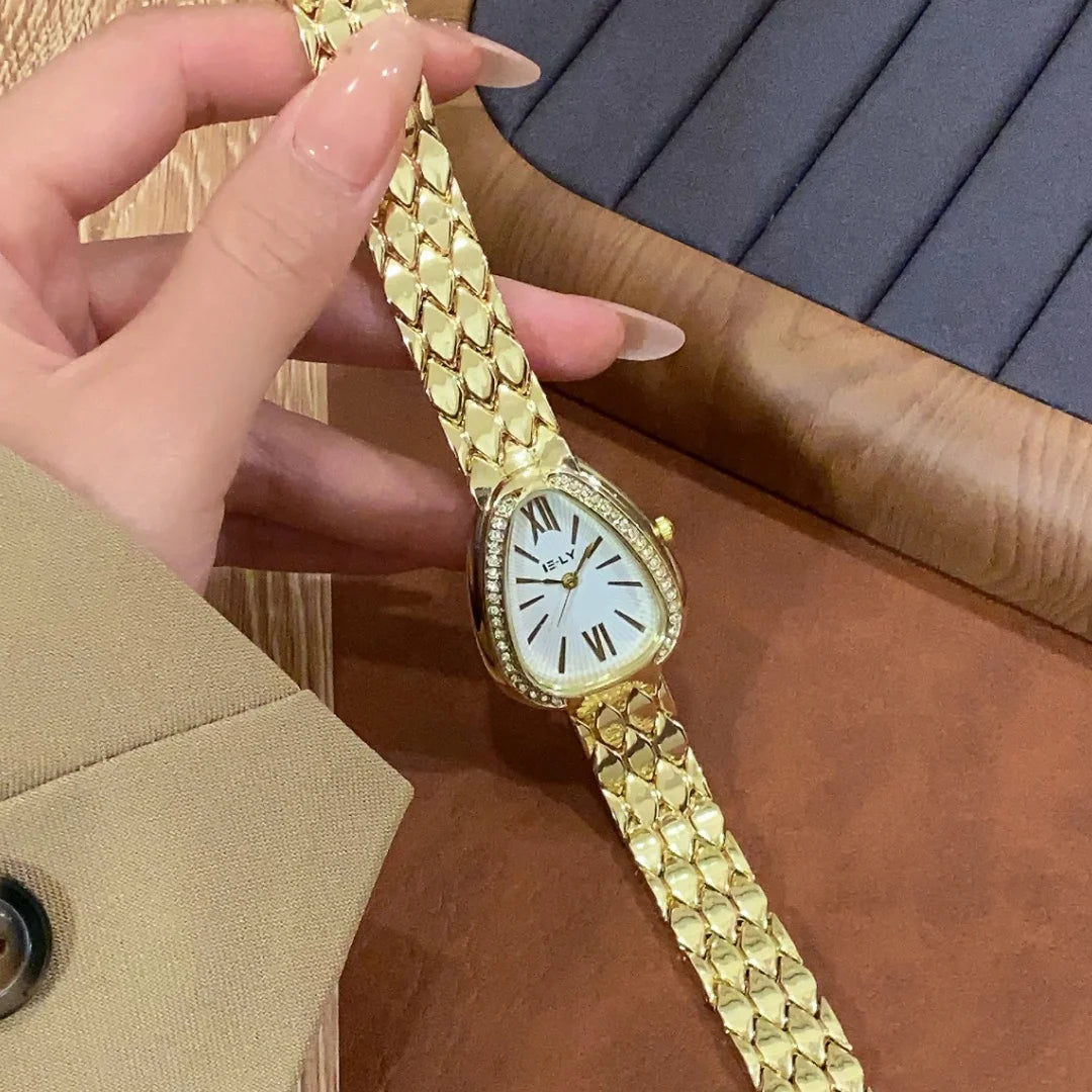 Luxury Women Watches Brand Quartz Fashion Ladies Snake Rhinestones Wristwatch Girls Gifts Elegant Clock Relogio Feminino