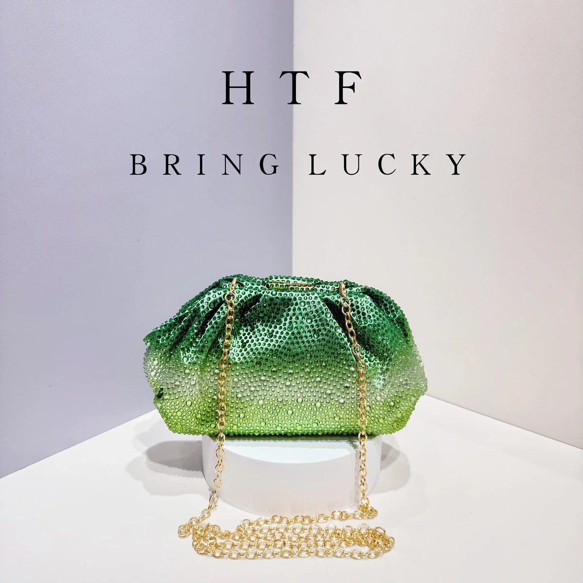 Handle Rhinestones Diamond Evening Clutch Bag Women Handbag Wedding Party Bling Bucket Purse Shoulder Bag  Holiday For Lady Bag