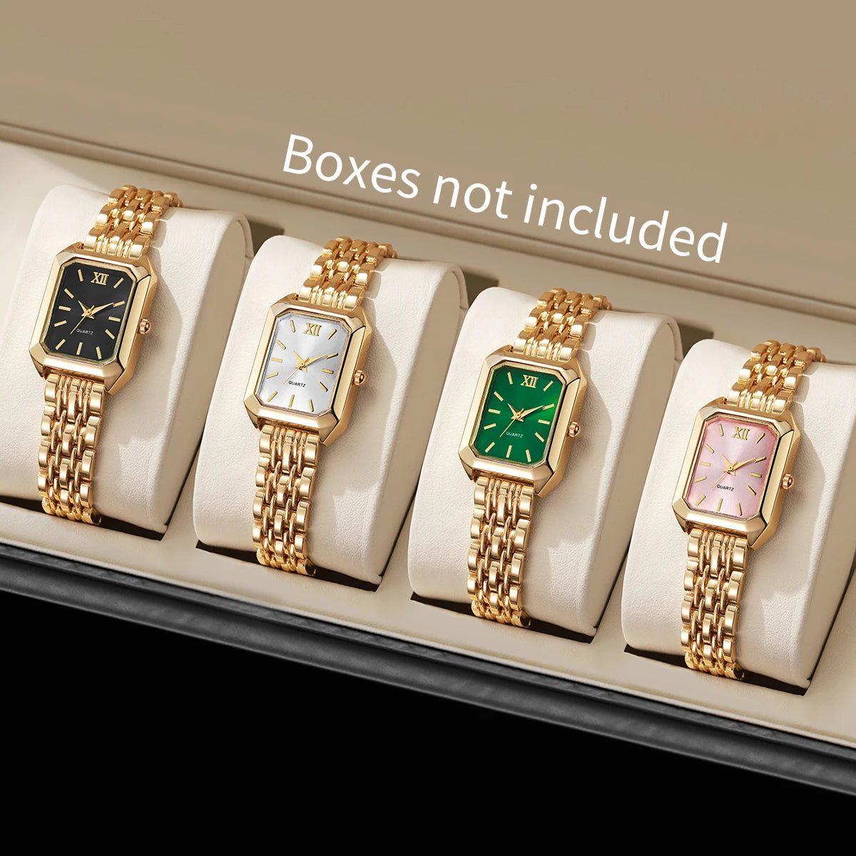 4/5/8/9PCS Fashion Rectangle Women Watches Set Luxury Analog Quartz Wristwatch For Ladies Clock Reloj Mujer（Without Box）