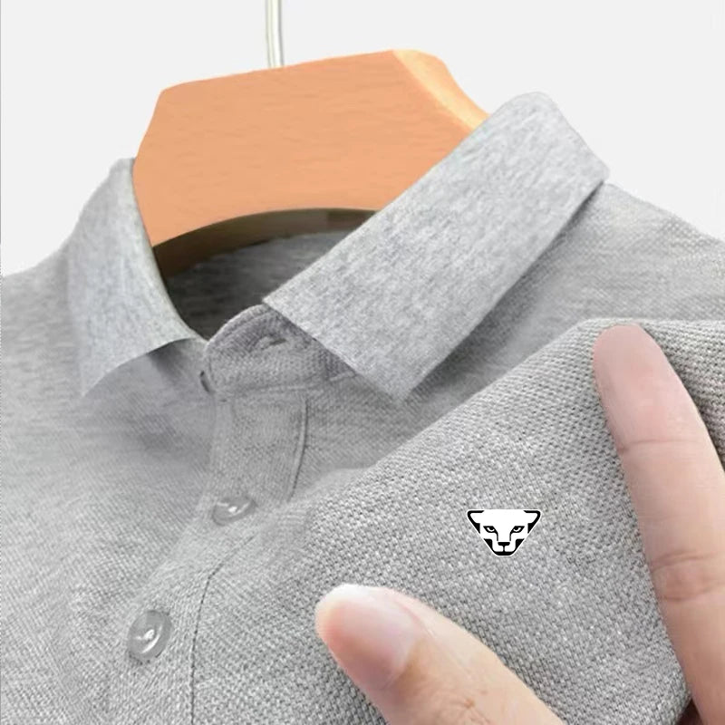 Men's Fashion Solid Color Short Sleeve Polo Shirt Summer Breathable Comfortable Top Urban Fashion Short Sleeve Clothing