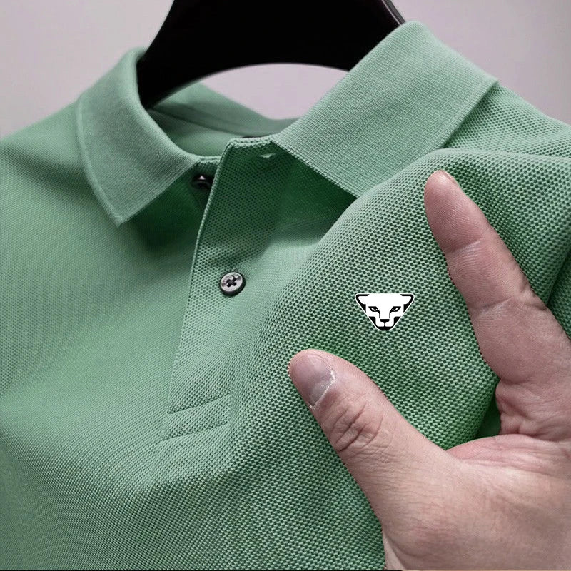 Men's Fashion Solid Color Short Sleeve Polo Shirt Summer Breathable Comfortable Top Urban Fashion Short Sleeve Clothing
