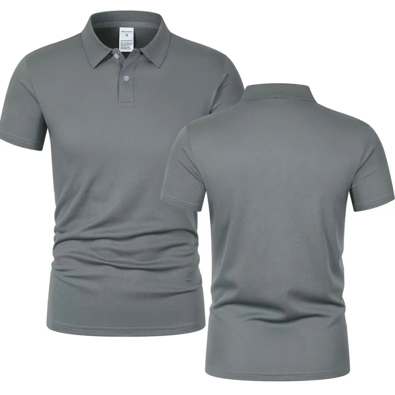 Solid color polo shirt ultra-light men's quick-drying breathable sweat-wicking shirt suitable for fitness gym and running