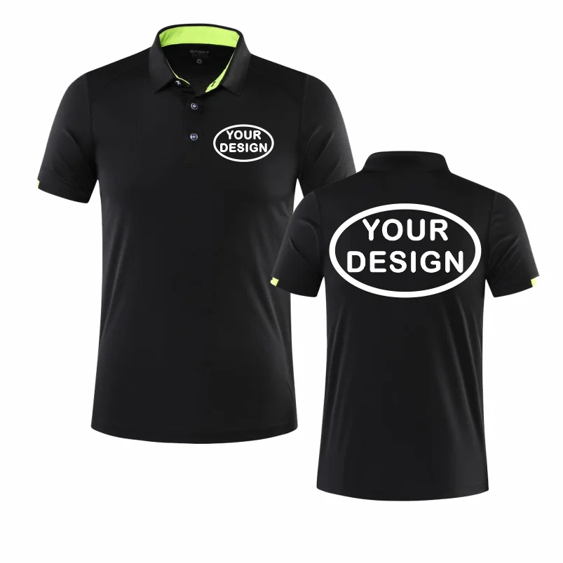 Summer Quick Drying POLO Shirt Logo Custom Printing Embroidery Golf Custom Your Logo Sports T-shirt Top