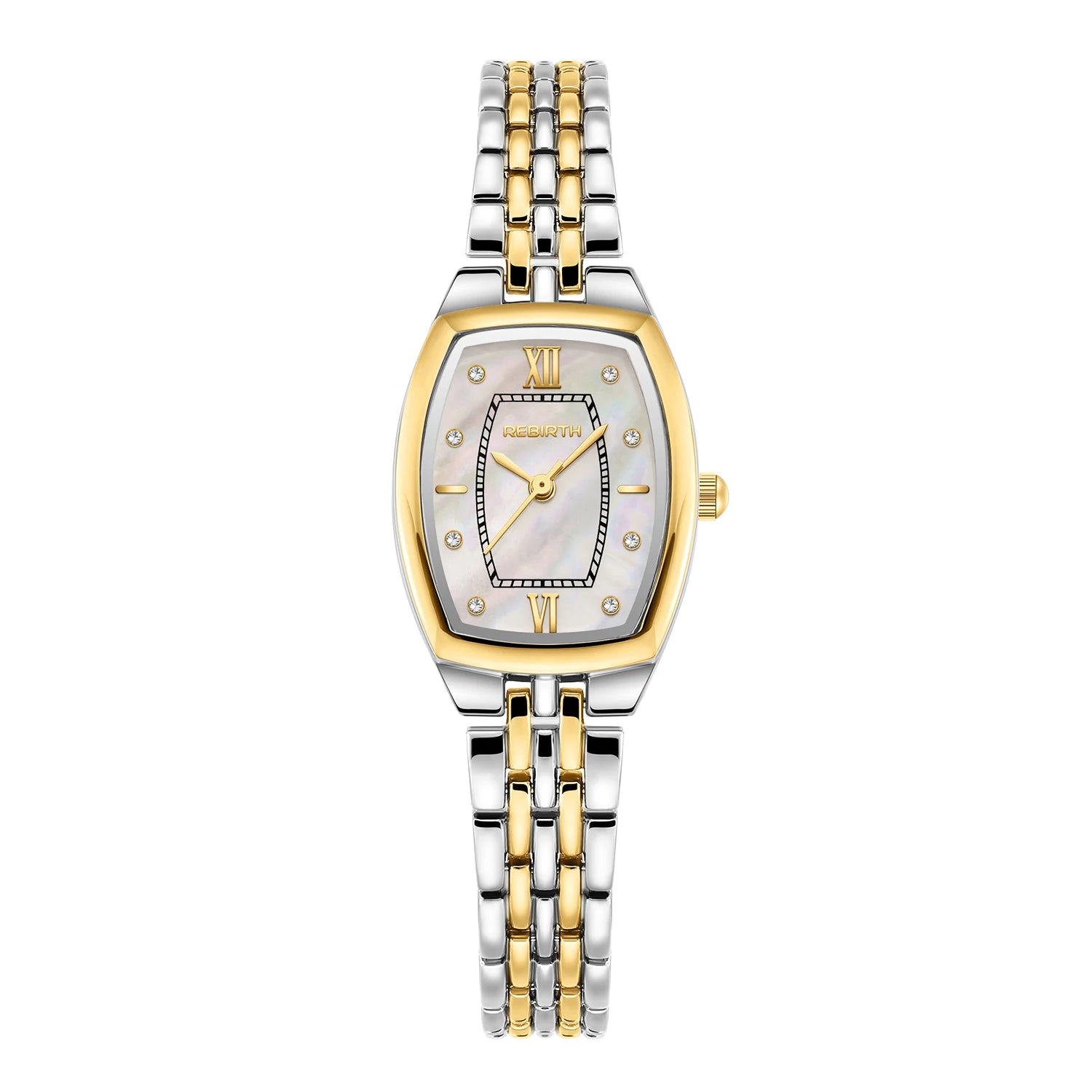 Elegant and Versatile Stainless Steel Strap Business Simple Barrel-Shaped Quartz Watch as a Gift