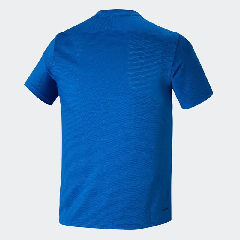 Adidas Men's Blue Short - Sleeve Sports T - Shirt with White Brand Logo for Athletic and Casual Wear