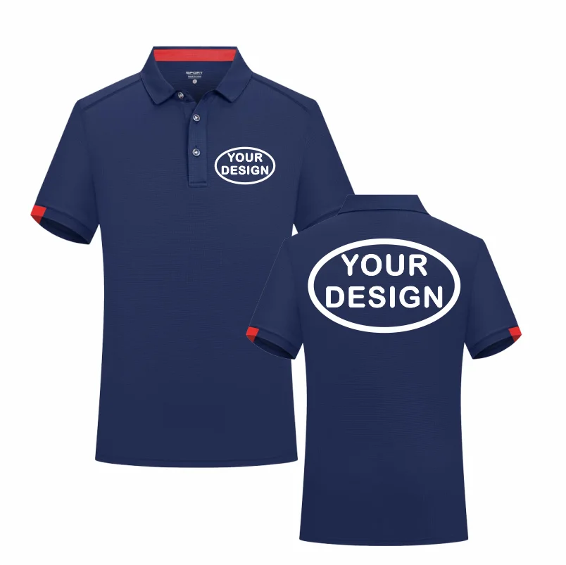 Summer Quick Drying POLO Shirt Logo Custom Printing Embroidery Golf Custom Your Logo Sports T-shirt Top