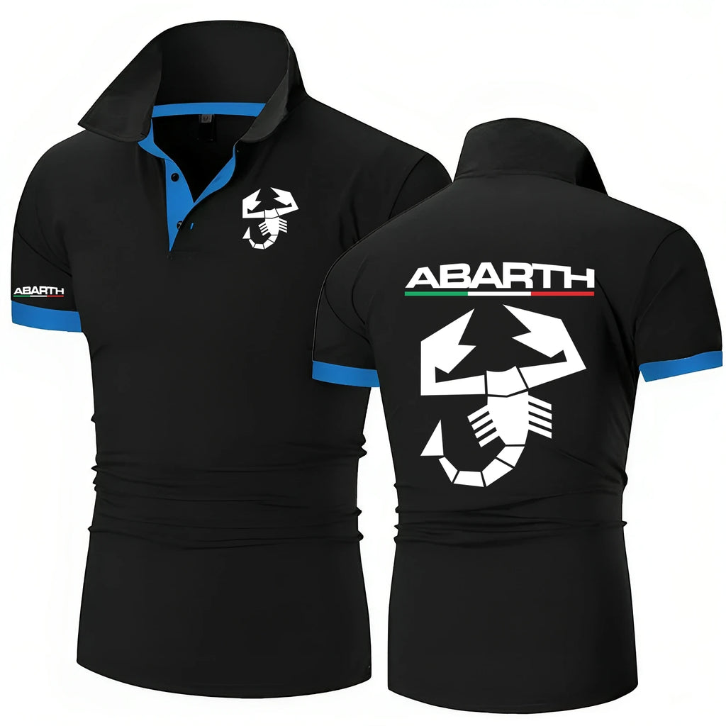 Summer Polo Shirt Abarth Scorpion Logo Men Polo Shirt Fashion Pullover HipHop Harajuku Male Short Sleeve Brand Polo Shirts Tee