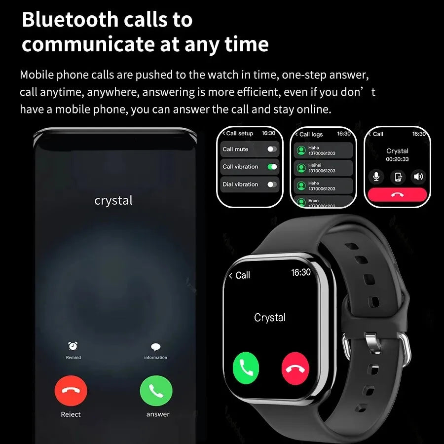 GPS Smart Watch Men For Apple Watch 10 Series Always On Display Body Temperature BT Call NFC Women Smartwatch For IOS Android