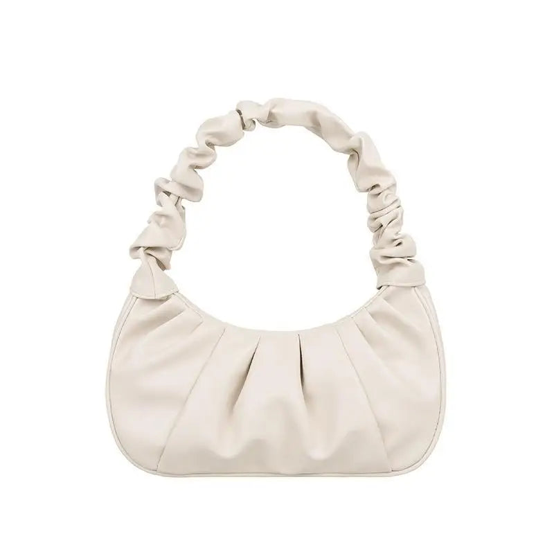 2023 Summer Pleated Handlebags For Women PU Cloud Bags Leisure Armpit Bag Shopping Shoulder Bags Dumpling Handbag Female