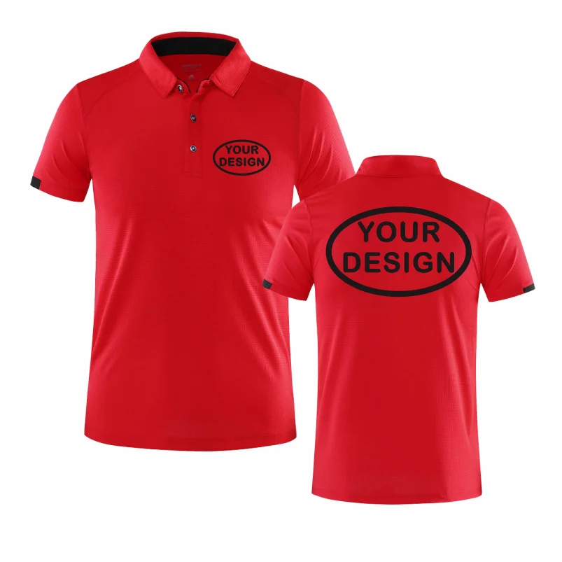 Summer Quick Drying POLO Shirt Logo Custom Printing Embroidery Golf Custom Your Logo Sports T-shirt Top