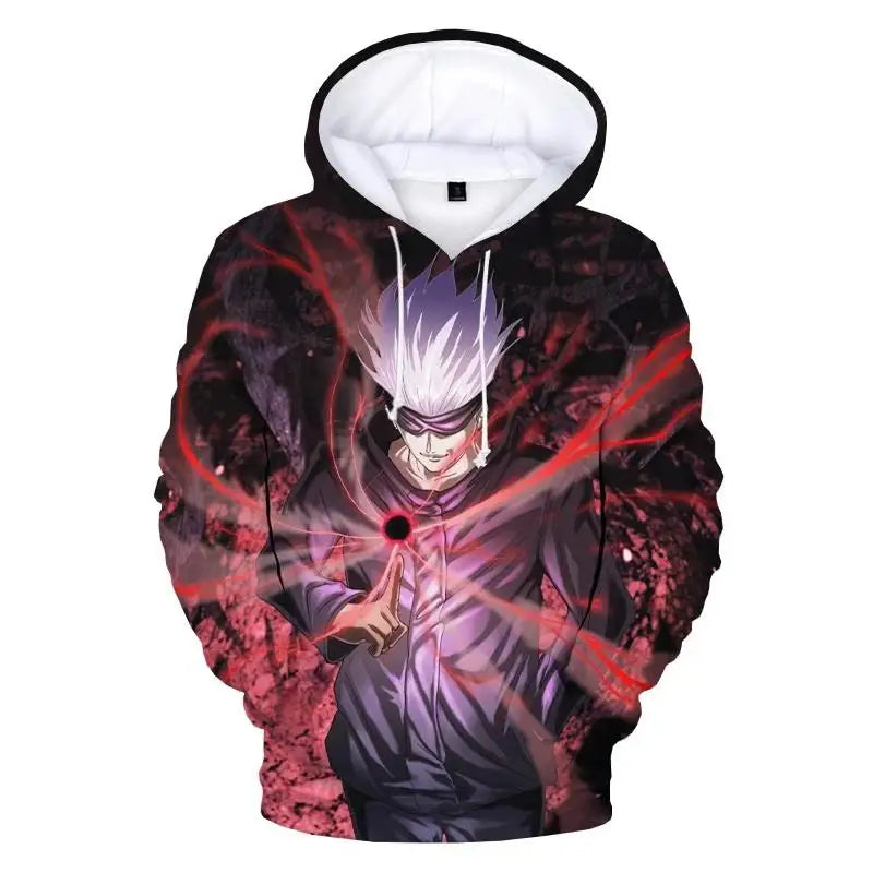 Hot Anime Jujutsu Kaisen 3D Print Autumn/Winter Men Hoodies Casual Oversized Pullover Harajuku Hoodie Sweatshirts Men Clothing