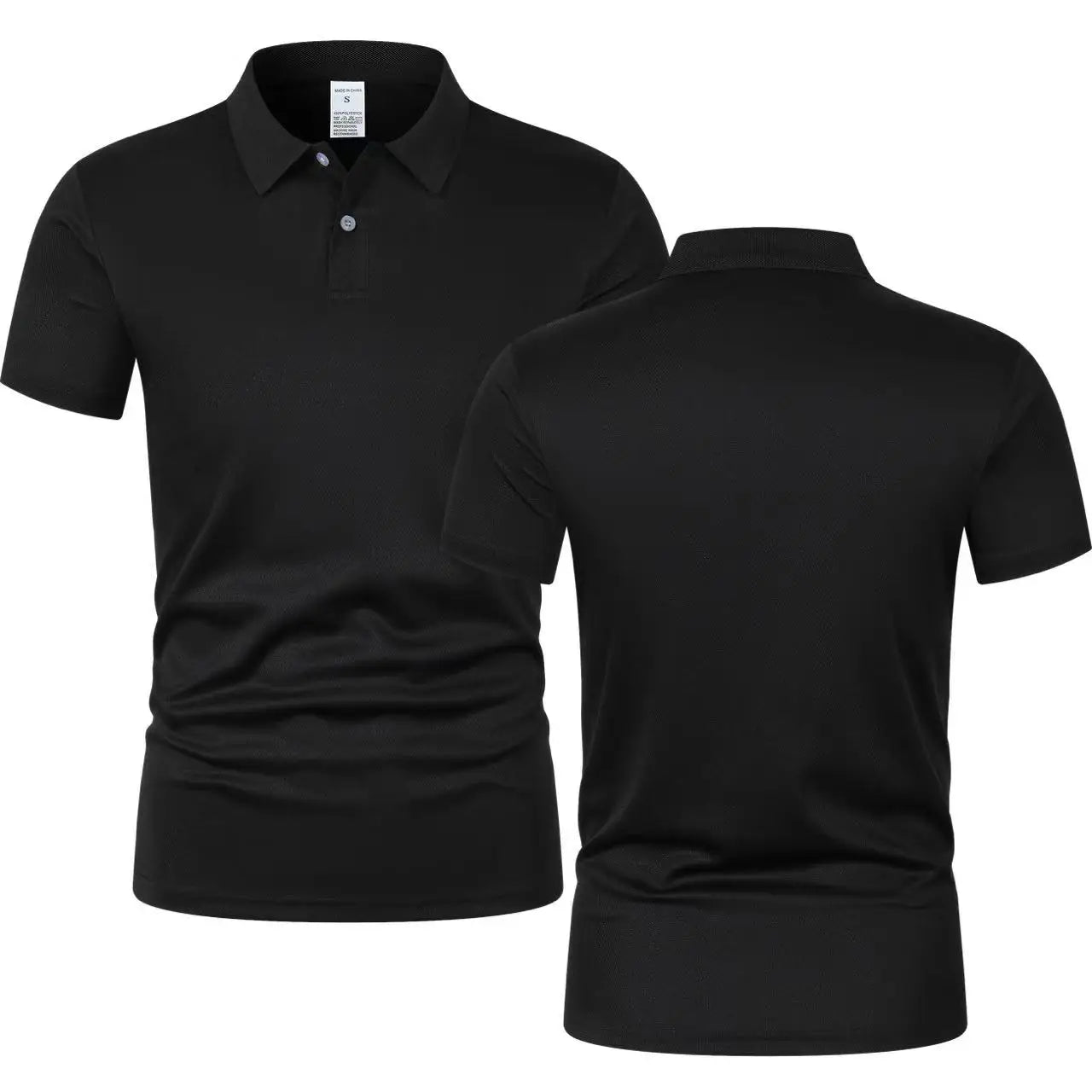 Solid color polo shirt ultra-light men's quick-drying breathable sweat-wicking shirt suitable for fitness gym and running