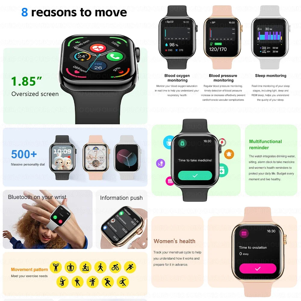 For Apple Watch series smartwatch 1.83-inch screen GPS positioning health monitoring Bluetooth call multiple sports smartwatches