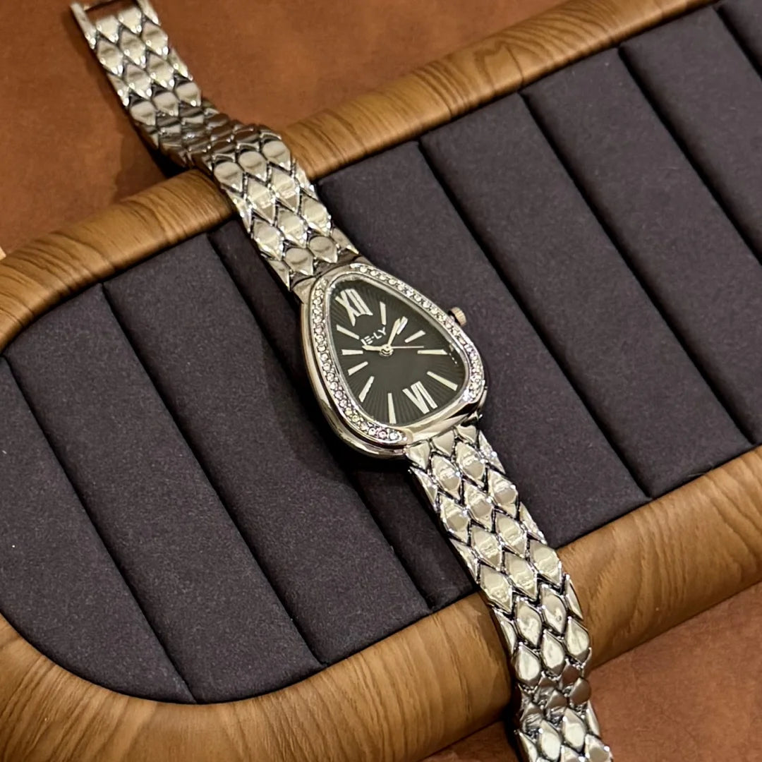 Luxury Women Watches Brand Quartz Fashion Ladies Snake Rhinestones Wristwatch Girls Gifts Elegant Clock Relogio Feminino