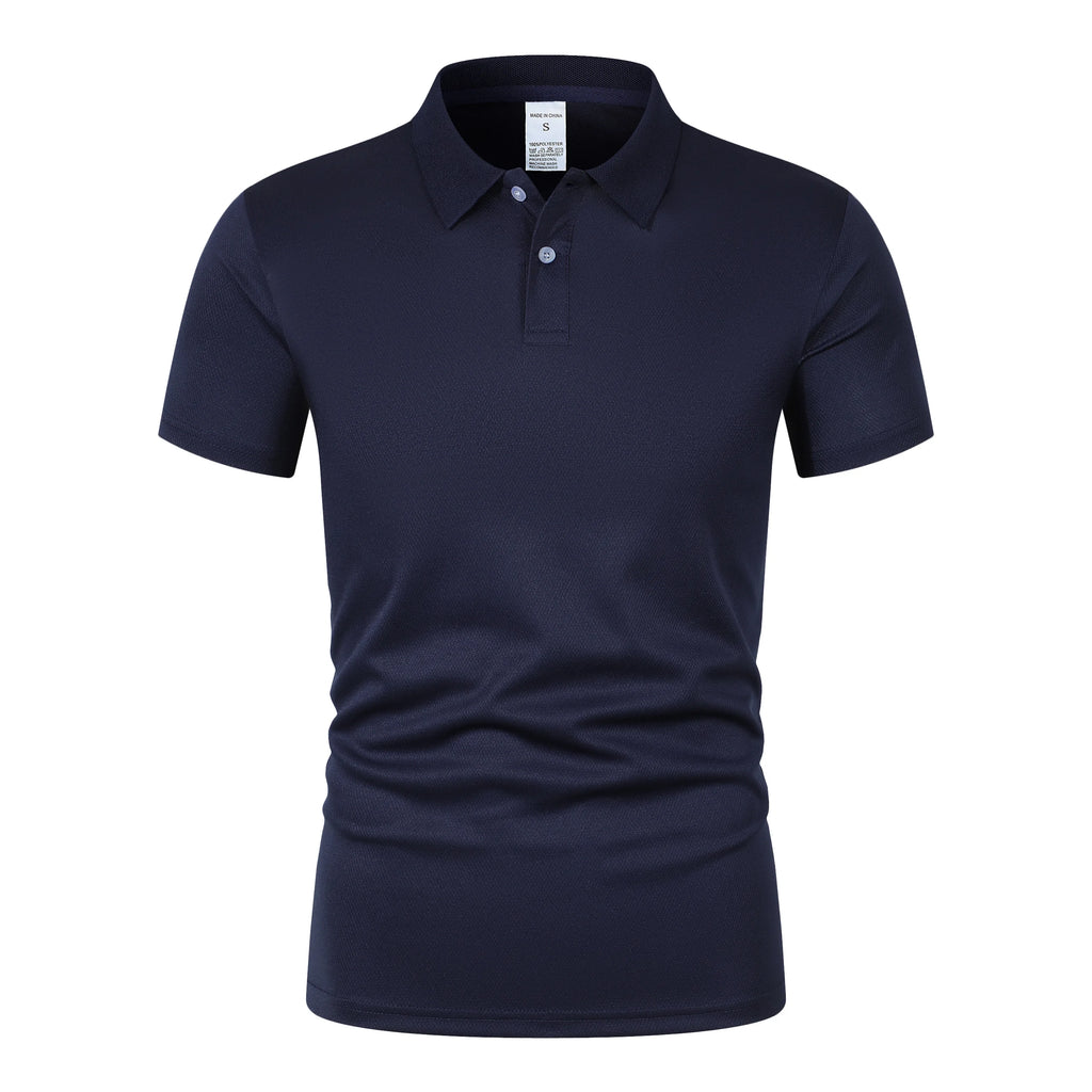 Solid color polo shirt ultra-light men's quick-drying breathable sweat-wicking shirt suitable for fitness gym and running