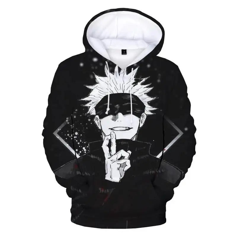 Hot Anime Jujutsu Kaisen 3D Print Autumn/Winter Men Hoodies Casual Oversized Pullover Harajuku Hoodie Sweatshirts Men Clothing