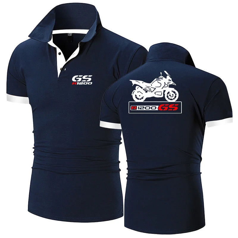 2023 Motorcycle R 650 800 1150 1200 GS Adventure Men Youth New Solid Polo Shirt Casual Fashion Summer Short Sleeve Clothing