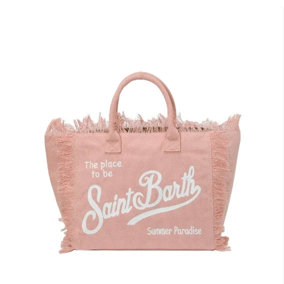 Saint Barth European and American New Women's Large Capacity Fashion Tassel Beach Handbag shoulder women's bag