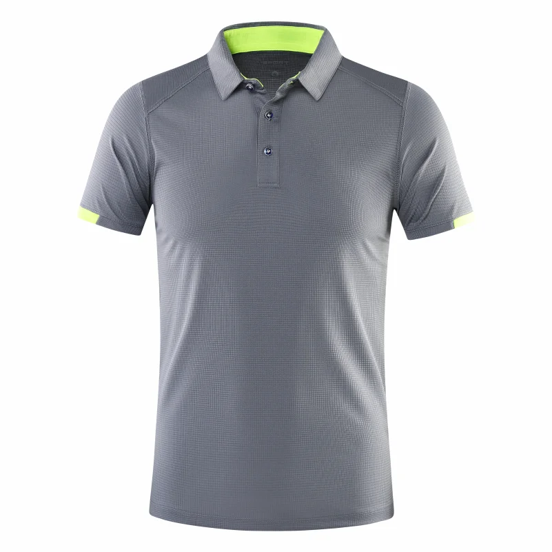 Quick-drying Short-sleeved POLO Shirt For Outdoor Sports and Fitness Breathable and Cool Mesh Lapel Top