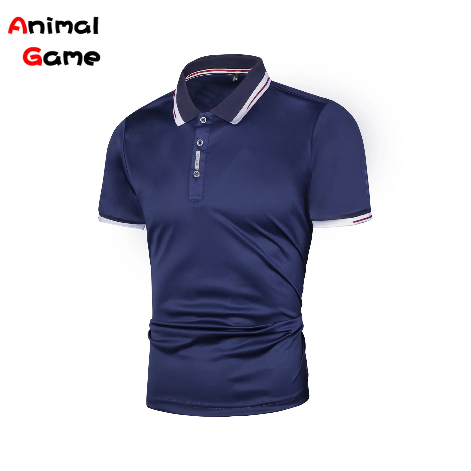 Dropshipping New Polo Shirt Men Solid Casual Cotton Polo Giraffe Men Slim Fit Embroidery Short Sleeve Men's Polo 8 Colors