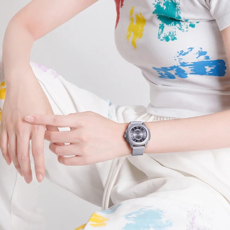 NAVIFORCE 7107 Watch for Women Fashion Elegant Female Quartz Silicone Strap Wristwatch 5ATM Waterproof Date Display Ladies Clock