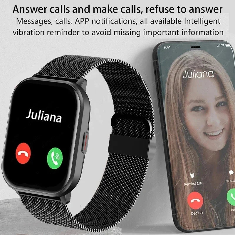 New For Xiaomi 100+ Sports Mode Smart Watch Men Women Heart Rate Blood Pressure HD Bluetooth Call Waterproof Sports Smart Watch