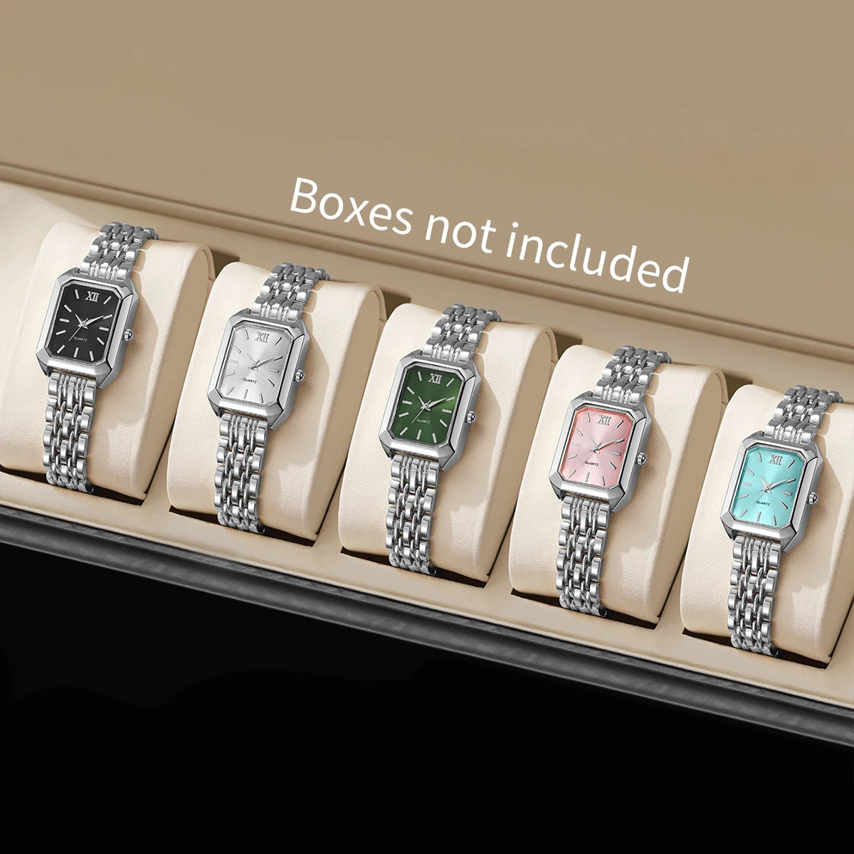 4/5/8/9PCS Fashion Rectangle Women Watches Set Luxury Analog Quartz Wristwatch For Ladies Clock Reloj Mujer（Without Box）