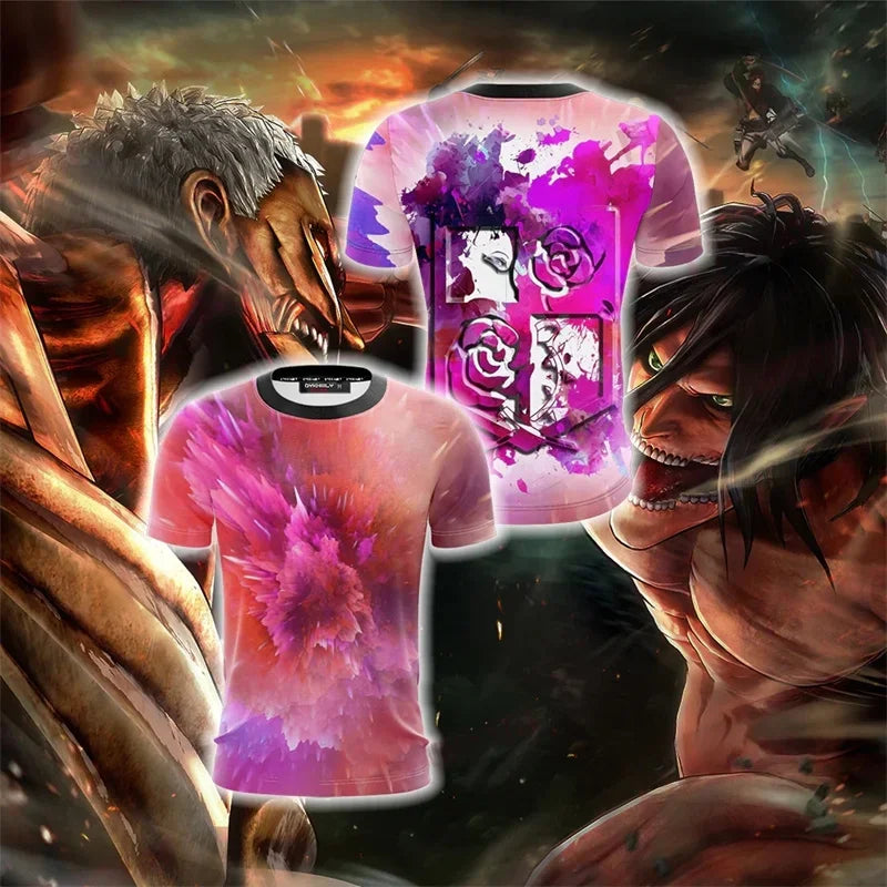 Anime Attack on Titan Levi Ackerman Graphic T Shirt for Men Clothing 3D Manga Printed T-shirt Harajuku Fashion Kids Cartoon Tees