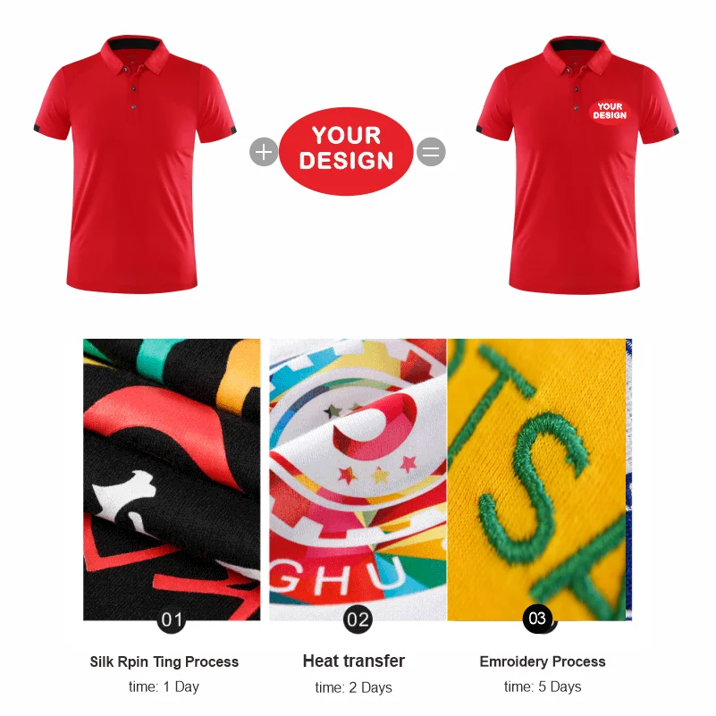 Summer Quick Drying POLO Shirt Logo Custom Printing Embroidery Golf Custom Your Logo Sports T-shirt Top