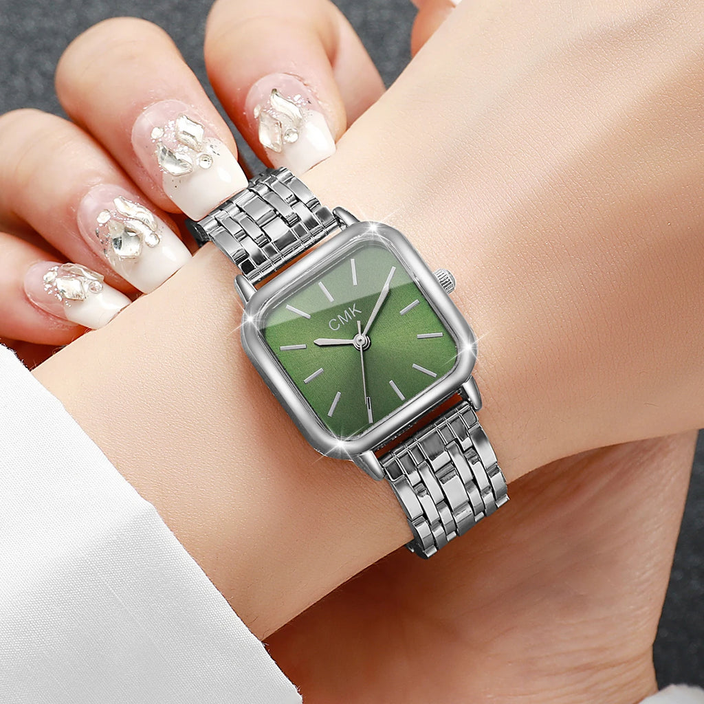 1/2/3/4/6PCS Fashion Square Women Watches Simple Ladies Quartz Wristwatch Reloj Mujer（Without Box）