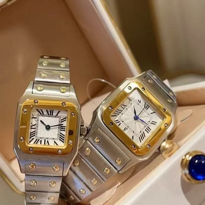 Fashion Brand Wrist Watches Woman Girl Ladies 29mm 26mm Square Good Quality Steel Metal Band Japanese Quartz Luxury Clock CT115
