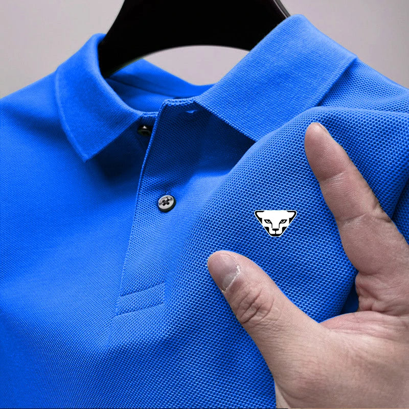 Men's Fashion Solid Color Short Sleeve Polo Shirt Summer Breathable Comfortable Top Urban Fashion Short Sleeve Clothing