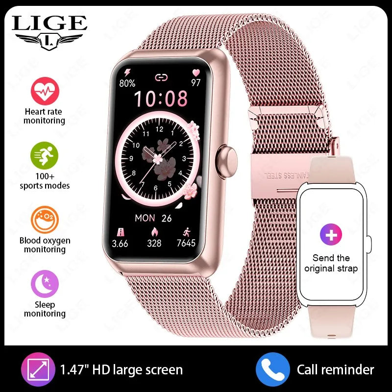 2025 Fitness Tracker Watches for Women Men with Heart Rate Monitor Sleep Tracker IP68 Waterproof Pedometer 1.47" Smart Watch Man