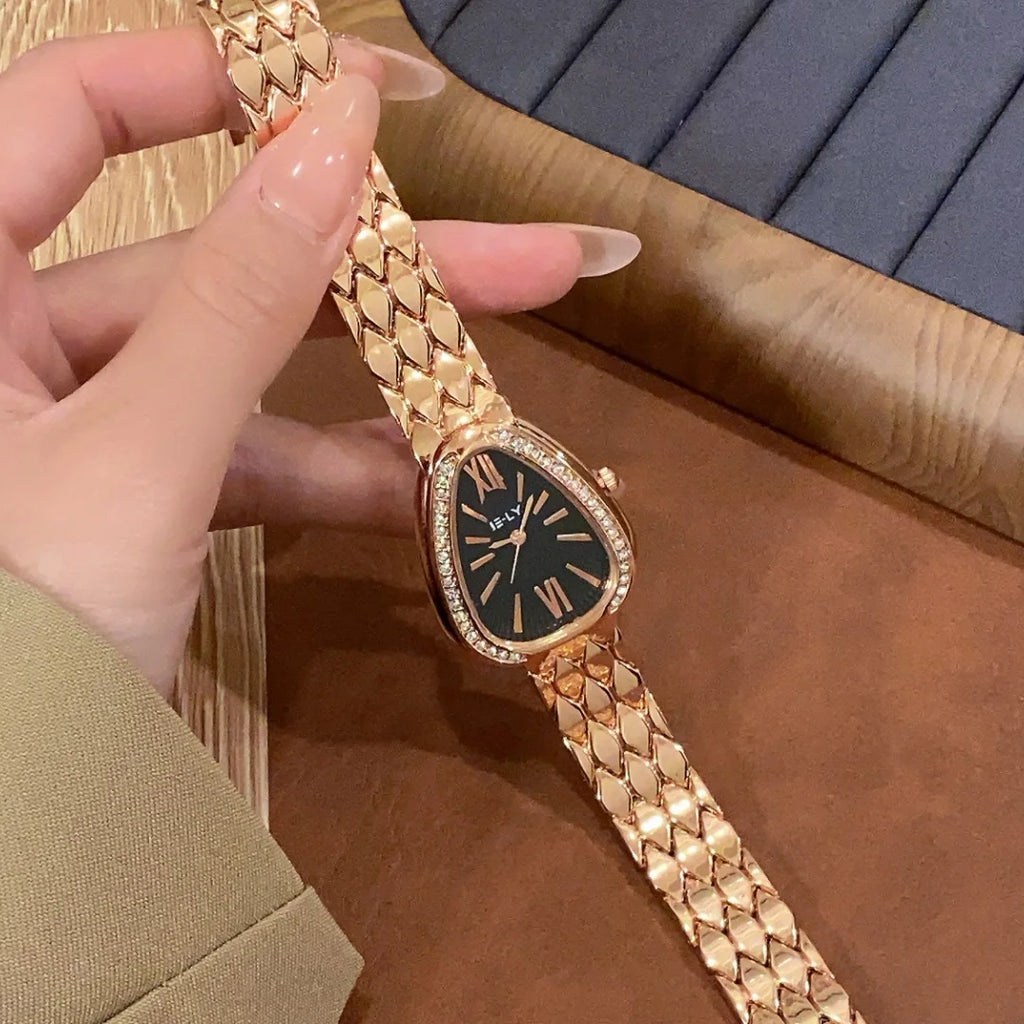 Luxury Women Watches Brand Quartz Fashion Ladies Snake Rhinestones Wristwatch Girls Gifts Elegant Clock Relogio Feminino
