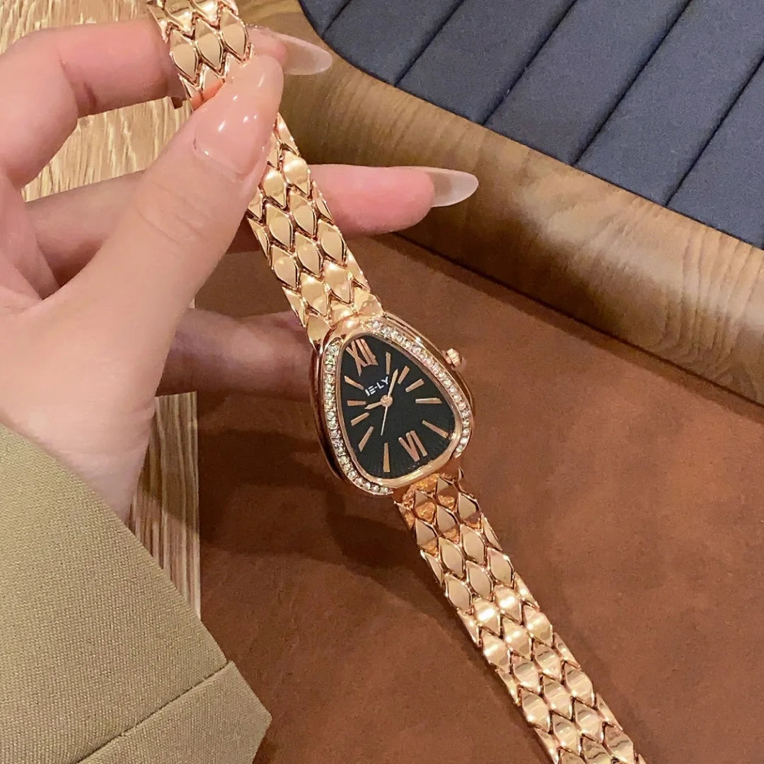 Luxury Women Watches Brand Quartz Fashion Ladies Snake Rhinestones Wristwatch Girls Gifts Elegant Clock Relogio Feminino