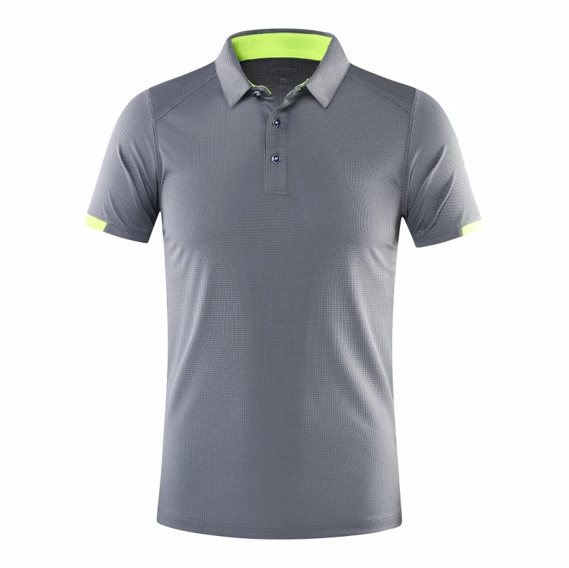 Quick-drying Short-sleeved POLO Shirt For Outdoor Sports and Fitness Breathable and Cool Mesh Lapel Top
