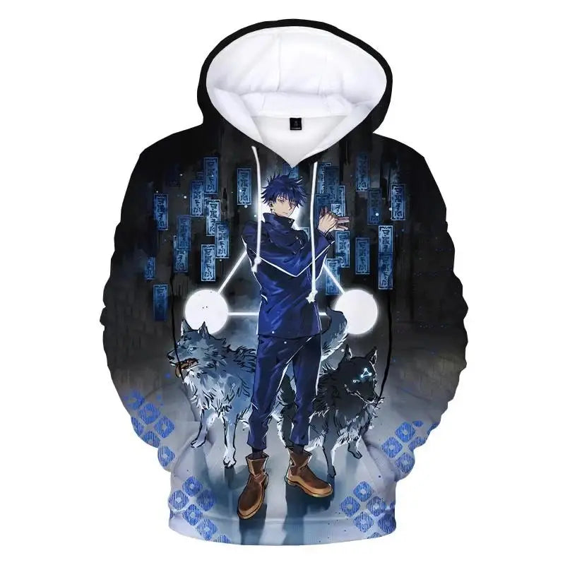 Hot Anime Jujutsu Kaisen 3D Print Autumn/Winter Men Hoodies Casual Oversized Pullover Harajuku Hoodie Sweatshirts Men Clothing