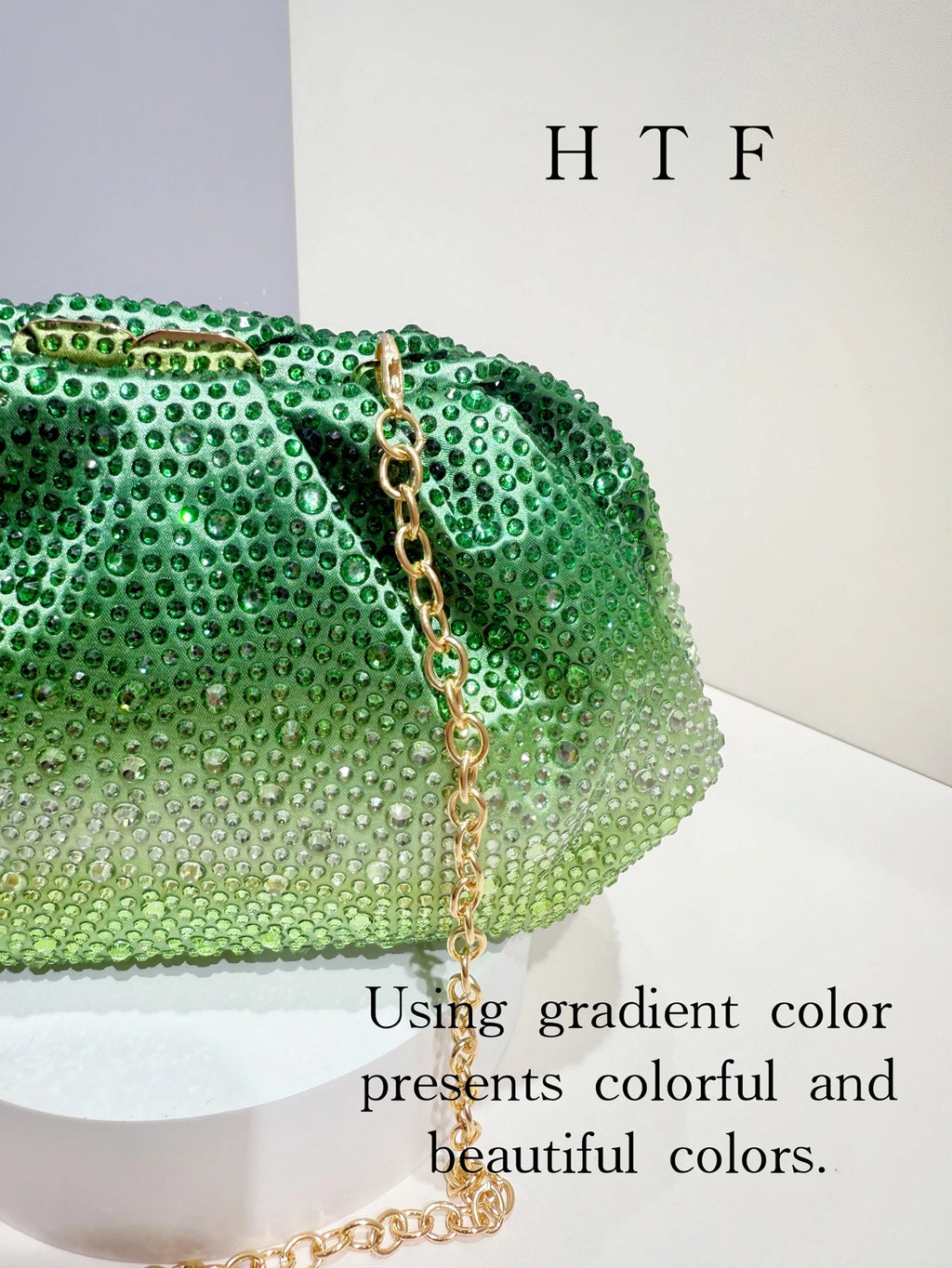 Handle Rhinestones Diamond Evening Clutch Bag Women Handbag Wedding Party Bling Bucket Purse Shoulder Bag  Holiday For Lady Bag