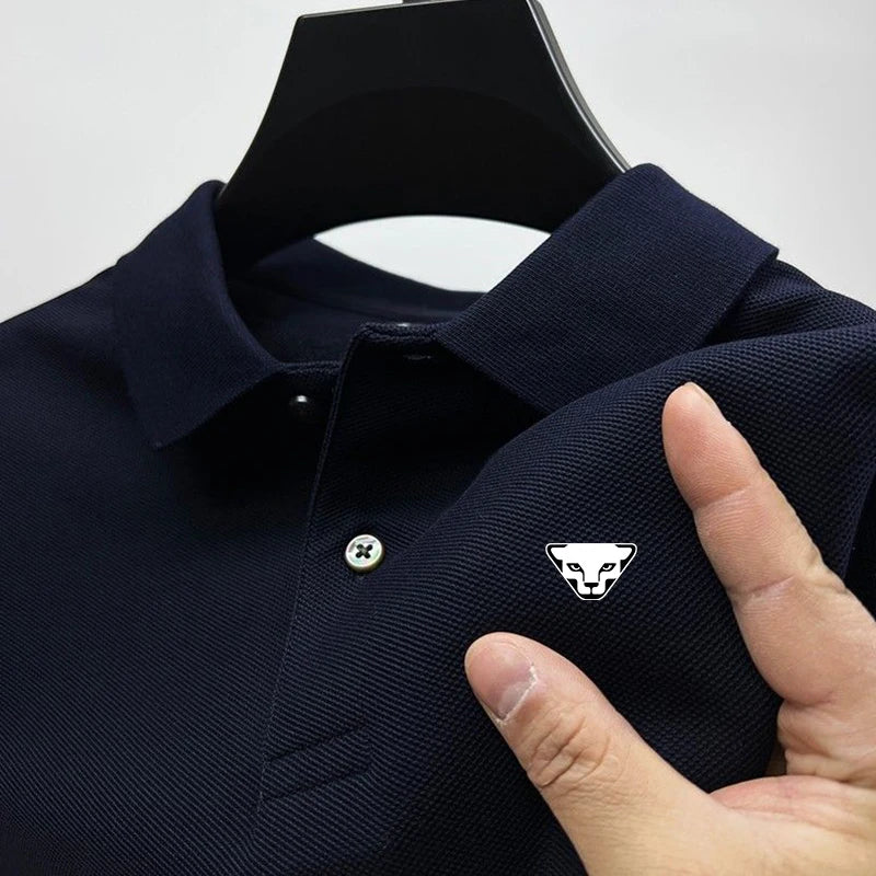 Men's Fashion Solid Color Short Sleeve Polo Shirt Summer Breathable Comfortable Top Urban Fashion Short Sleeve Clothing