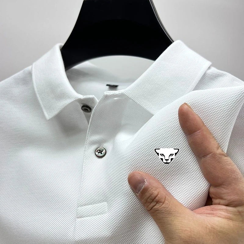 Men's Fashion Solid Color Short Sleeve Polo Shirt Summer Breathable Comfortable Top Urban Fashion Short Sleeve Clothing